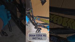 SRAM CODE RS brake install and bleed  #mtb #mountainbiking #biking #brakes