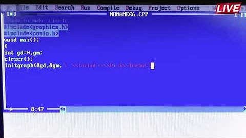 how to draw a circle by graphic use in turboc++ in c language programming on study programming