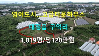 [제주빠빠] 제주영어도시 1.2km 고급타운하우스용 토지 대정읍 구억리 1,819평 평당120만원 010-3318-5088