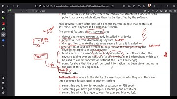 IGCSE Computer Science Chapter 5 Access Levels, Anti Malware, Authentication Activity 5.4