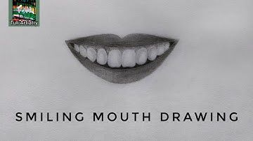 How To Draw Realistic Smiling Mouth With Teeth|Step By Step Drawing Tutorial For Beginners|