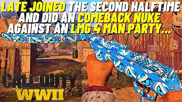 Late join V2 ROCKET against an 4 MAN LMG PARTY - COD WW2