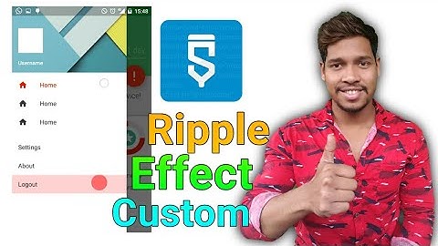 Ripple click effect with custom colour navigation drawer in sketchware hindi videos/Aauraparti