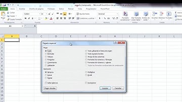 Pegado especial Transponer en Excel
