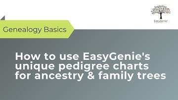 How to use EasyGenie 4-generation pedigree charts for ancestry & family trees
