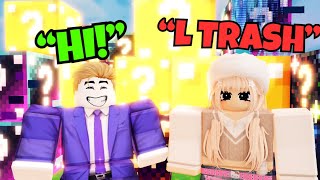 Lucky Block Race against TOXIC NOOB... (Roblox Bedwars)