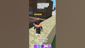 Day 46 I think - Snowman Marker #roblox  #tutorial #shorts