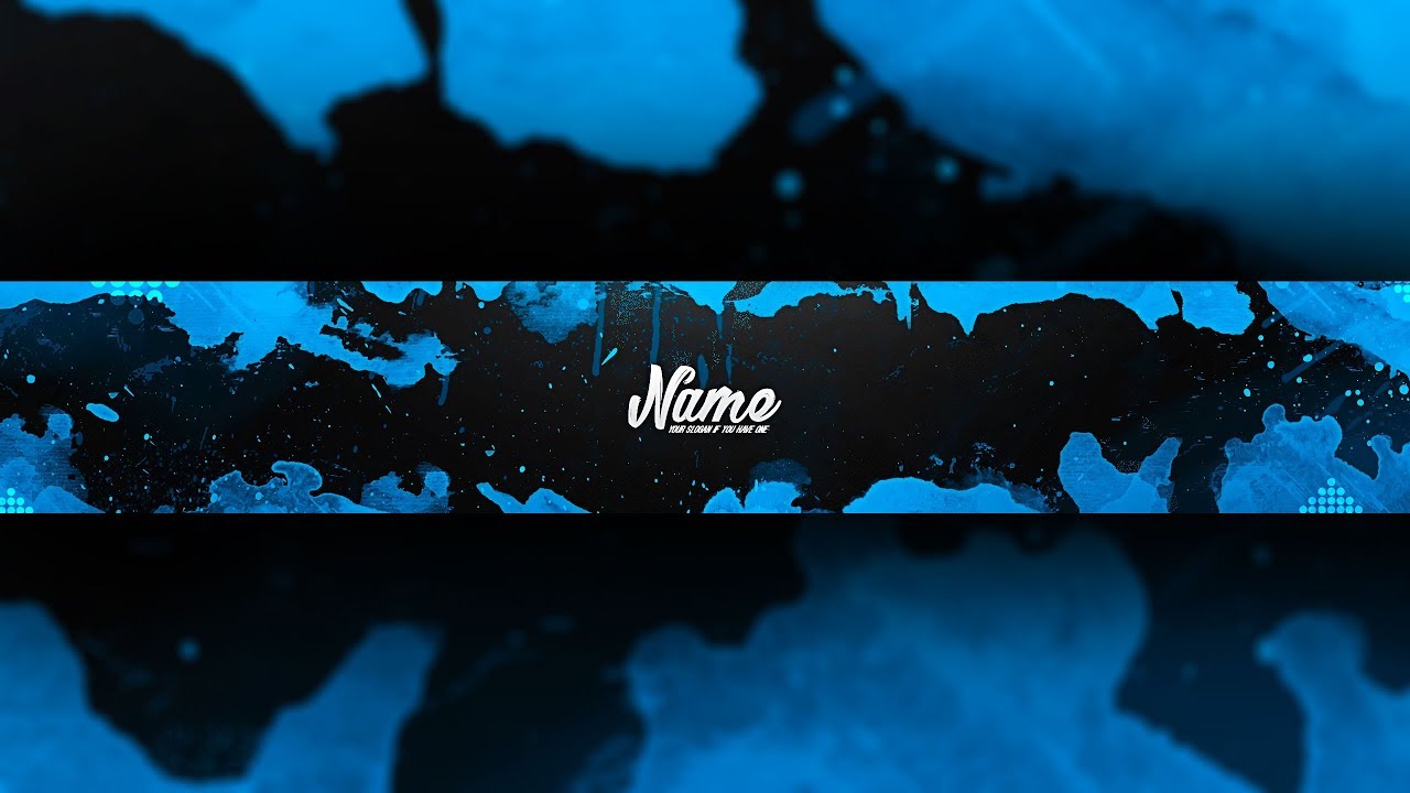 FREE GFX] Insane Blue and Black Youtube Banner Template Download + How to  edit! - YouTube