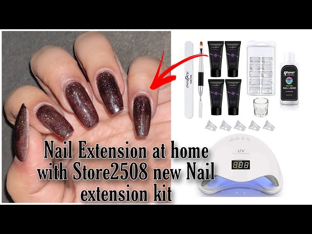 Gel Nail Kit Easy Nail Extension Set With Soft Gel Nail Tips - Temu