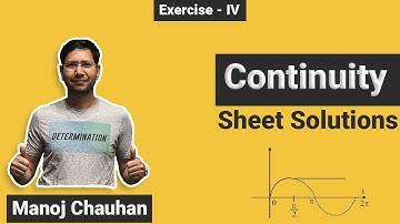 Continuity | Sheet Solutions | Exercise - 4 | Question - 30 | Manoj Chauhan