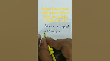 interior point of a set ✍️👈 #net #iitjam #bsc #jrf #tgt#pgt#dsssb#maths by Yogeshwar