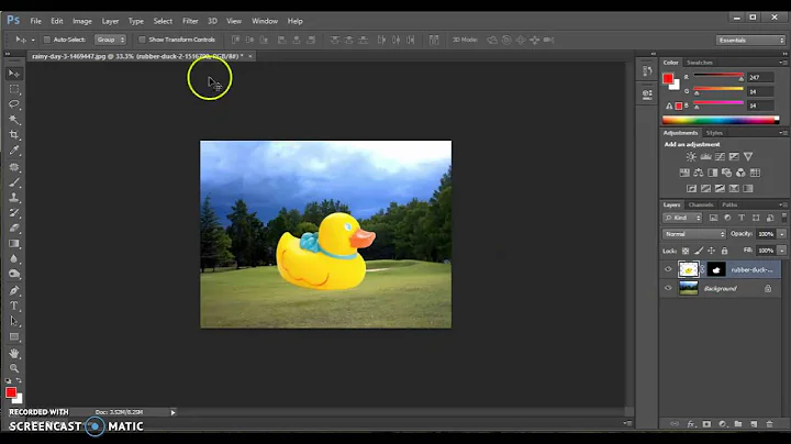 Photoshop- How to resize an individual layer or object