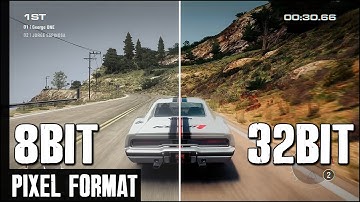 8Bit Vs 32Bit - Pixel Format Comparison (Difference Between 2.222 and 1.000)