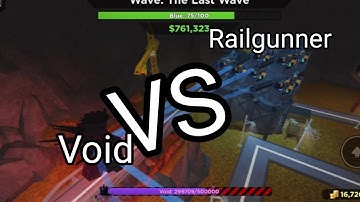 Can Railgunner defeat Void? | no support | Roblox Tower Battles