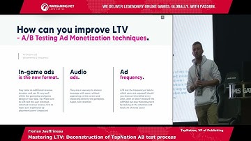 Florian Jauffrineau - Mastering LTV: Deconstruction of TapNation AB test process