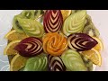 Fruit cut from apple, orange, kiwi and lemon! Easy and fast fruit cutting!