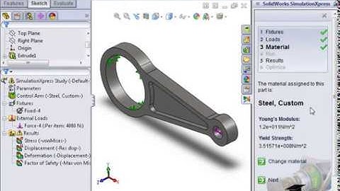 Custom Materials in Solidworks SimulationXpress