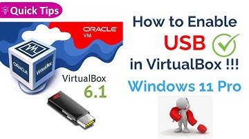 USB inschakelen in VirtualBox | Windows 11 Pro | USB 3.0
