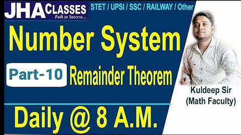 Number System Part-10 in Math by Kuldeep Sir #PET #STET #UPSI  #JhaClassesFirozabad