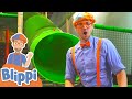 Learning at the kids club indoor playground with blippi  educationals for kids