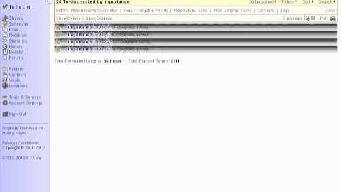 Toodledo Additional Detail