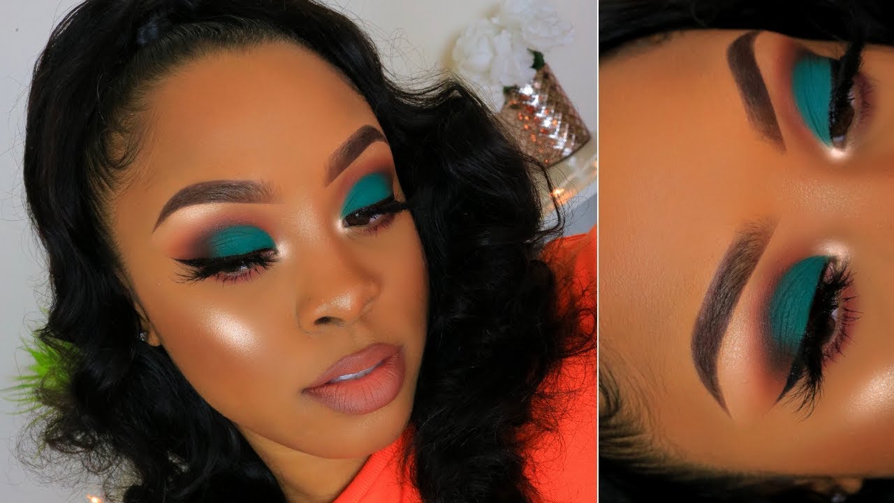 GRWM Teal Eyeshadow + Half Up Half Down Hairstyle | FT SuperNova Hair