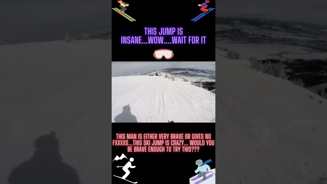 WATCH: #SHORTS #SKIING #EPIC  This guy is either brave or just gives no fxxxs, this jump is insane, wow….