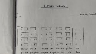Teks Lagu SYUKUR TUHAN