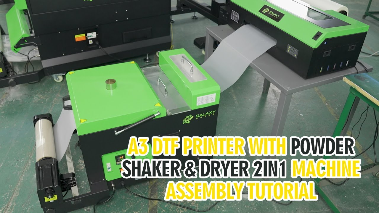 A3 DTF Printer with Powder Shaker & Dryer 2in1 Machine Assembly
