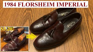 36? Yr Old SHELL CORDOVAN Florsheim Imperial Before & After