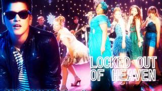 Video thumbnail of "Locked Out of Heaven - Bruno Mars & Glee Girls"