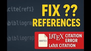 LaTeX Tutorial Fix References Showing  Marks
