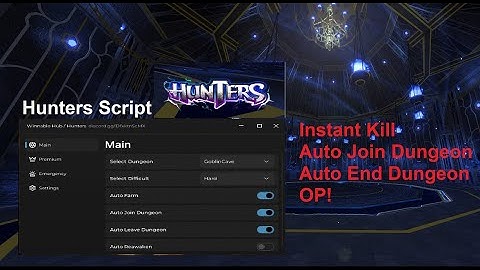 Roblox Hunters Script Instant Kill, Auto Farm, Auto Dungeon OP!