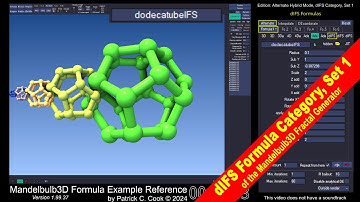 FER.10 Set 1 of the dIFS shape formula category of the Mandelbulb3D application - Patrick C. Cook