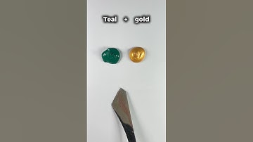 “When Teal Meets Gold: The Most Satisfying Color Fusion Ever!” #short #colormixing