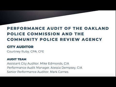 Oakland City Auditor Police Commission Audit, Ill-Timed During George Floyd Protest, Off-Base