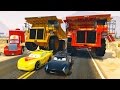 Sevimli Arabalar Ailesi ve Dev Kamyonlar Eğlenceli Yarışıyor - GTA 5