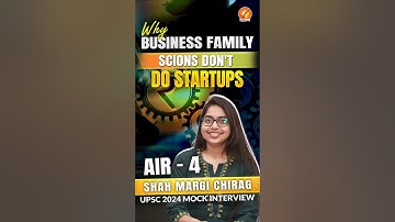 AIR 4 Shah Margi Chirag | Mock Interview at Vajiram and Ravi | Startups