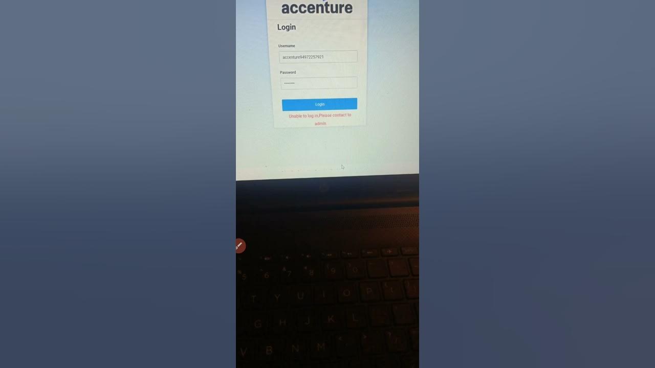 How to solve this accenture login error/ How to solve login issue with