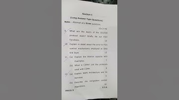 CCSU BCA SEM 5 COMPUTER NETWORK BCA-503#ccsu #bca