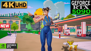 Fortnite Chun-Li Skin Gameplay | RTX 5090 4K MAX Graphics + Ray Tracing ON #fortnite