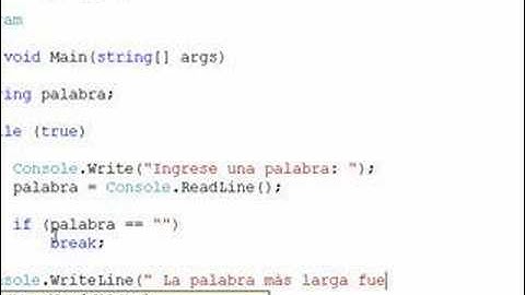 Ejercicio "La Palabra Más Larga"