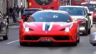 The ferrari 458 speciale. a lighter, more powerful version of italia
on road in london. this was my first time seeing one driving and i
must say ...