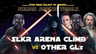 Climb in Squad Arena Supreme Leader Kylo Ren Galactic Legend | SWGOH SLKR vs GL SLKR SEE JML Mirror