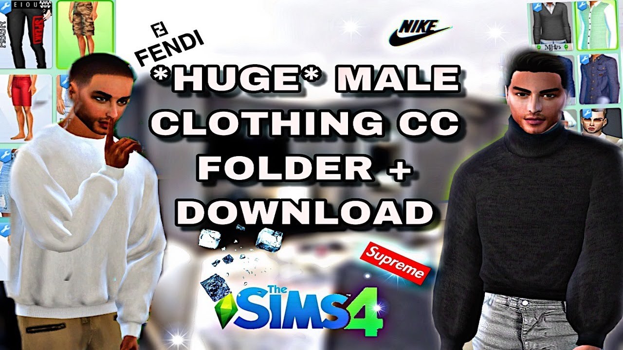 *HUGE* 500+ ITEMS SIMS 4 MALE CC FOLDER+DOWNLOAD YouTube