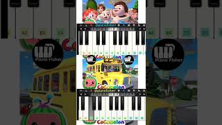 Swimming Song V&#39;s The Wheels On The BUS Easy Piano Tune #shorts