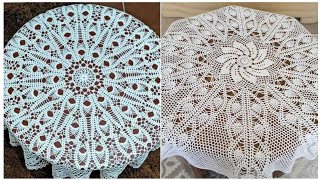 картинка: 100 идей узоров для вязания крючком круглых дорожек для стола #сделай сам #декор #интерьер