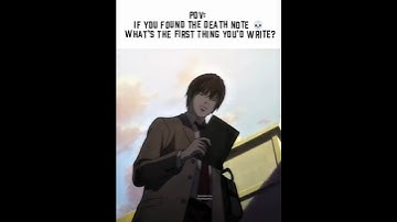 POV: You Found the Death Note First… 💀📓 | Light Yagami Edit #deathnote #anime #shorts