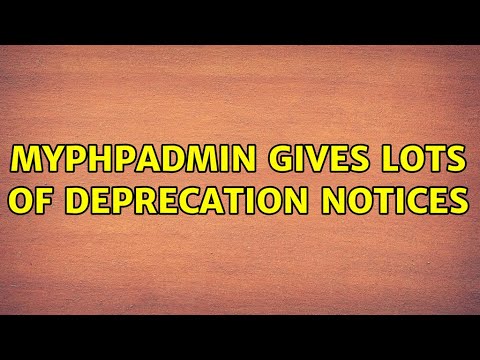 myPhpAdmin gives lots