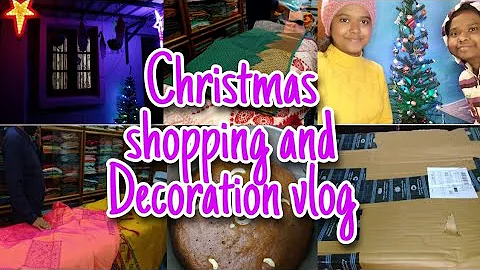 Christmas shopping Vlog and decoration in Tamil|Saree shopping|Christmas preparation|Lizyvideo Tamil